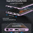 For Samsung Galaxy S21 Ultra 5G Double-Sided Tempered Glass Case Magnetic Metal Frame Phone Cover with Lock Buckle - Light Purple - 6