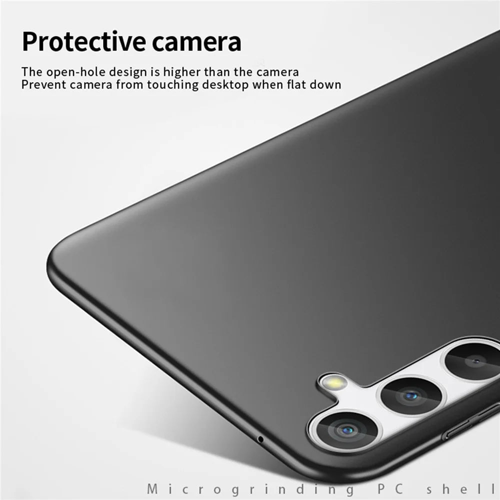 PINWUYO PC Series for Samsung Galaxy A54 5G Matte PC Phone Case with Magnetic Ring Holder - Black - 5
