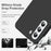 Liquid Series for Samsung Galaxy S23 FE Magnetic Phone Case Rubberized TPU Back Cover - Black - 3