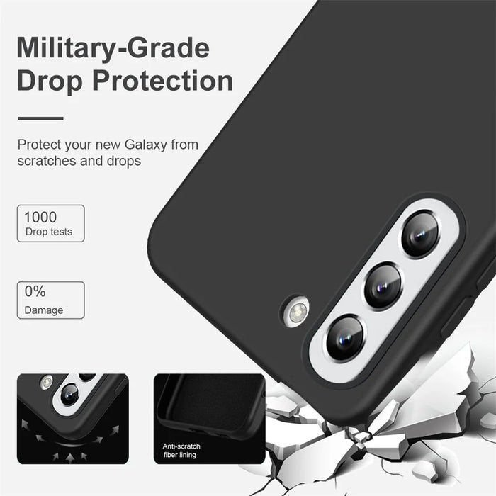 Liquid Series for Samsung Galaxy S23 FE Magnetic Phone Case Rubberized TPU Back Cover - Black - 3