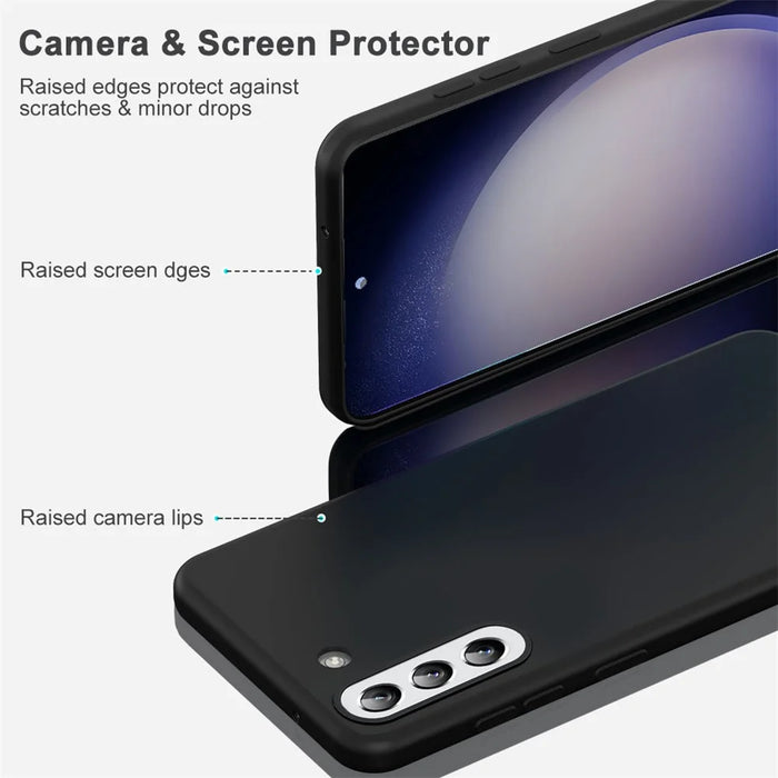Liquid Series for Samsung Galaxy S23 FE Magnetic Phone Case Rubberized TPU Back Cover - Black - 4