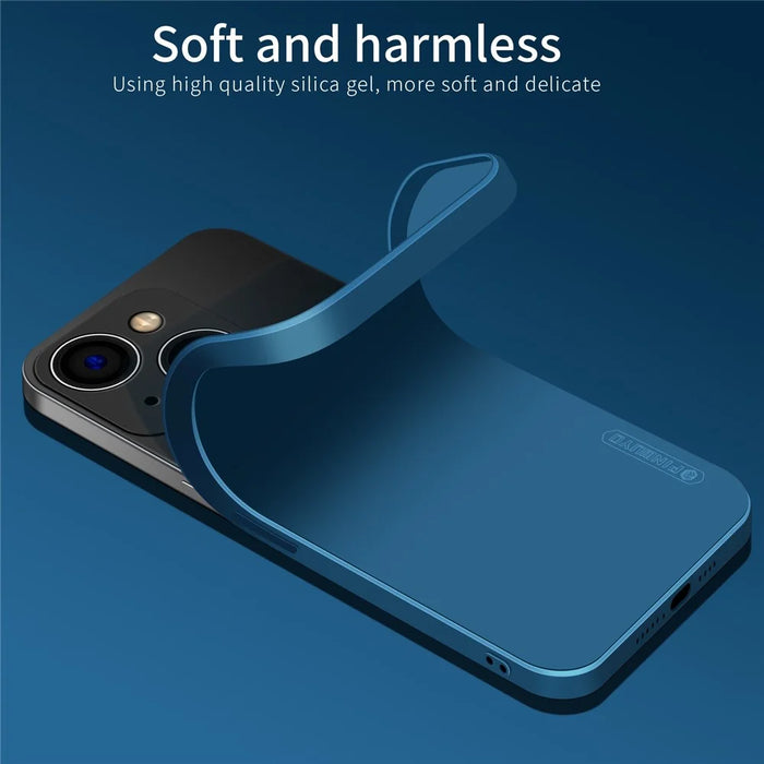 PINWUYO For iPhone 15 Plus Anti-Scratch Back Case Precise Cutouts Soft TPU Phone Cover - Dark Blue - 7