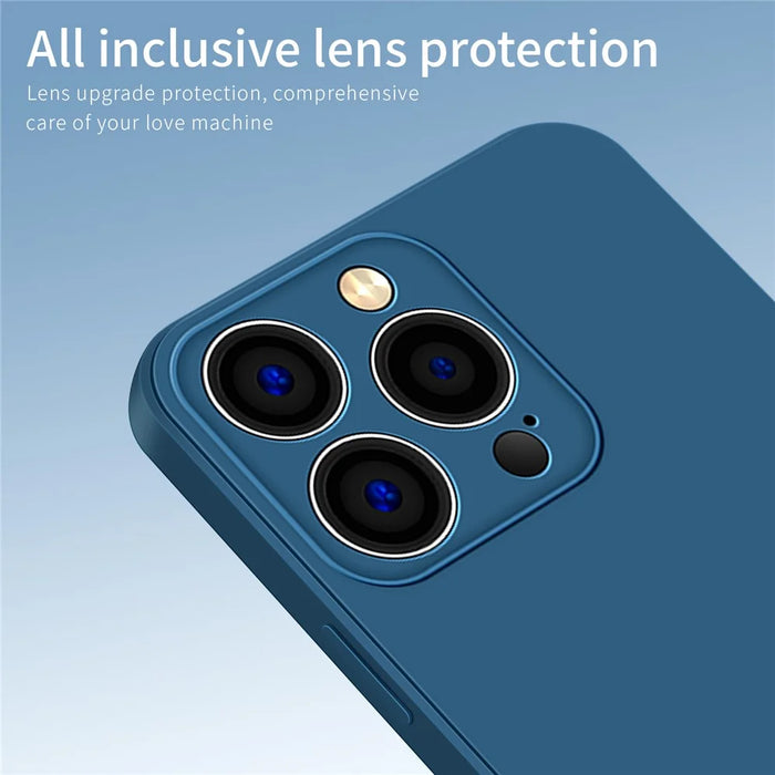 PINWUYO For iPhone 15 Pro Precise Cutouts Drop-Proof Case Soft TPU Phone Cover - Dark Blue - 5