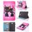 For Samsung Galaxy Tab A 10.1 (2016) T580 T585 Patterned Leather Card Slot Shell - Two Lovely Cats - 1