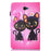 For Samsung Galaxy Tab A 10.1 (2016) T580 T585 Patterned Leather Card Slot Shell - Two Lovely Cats - 3