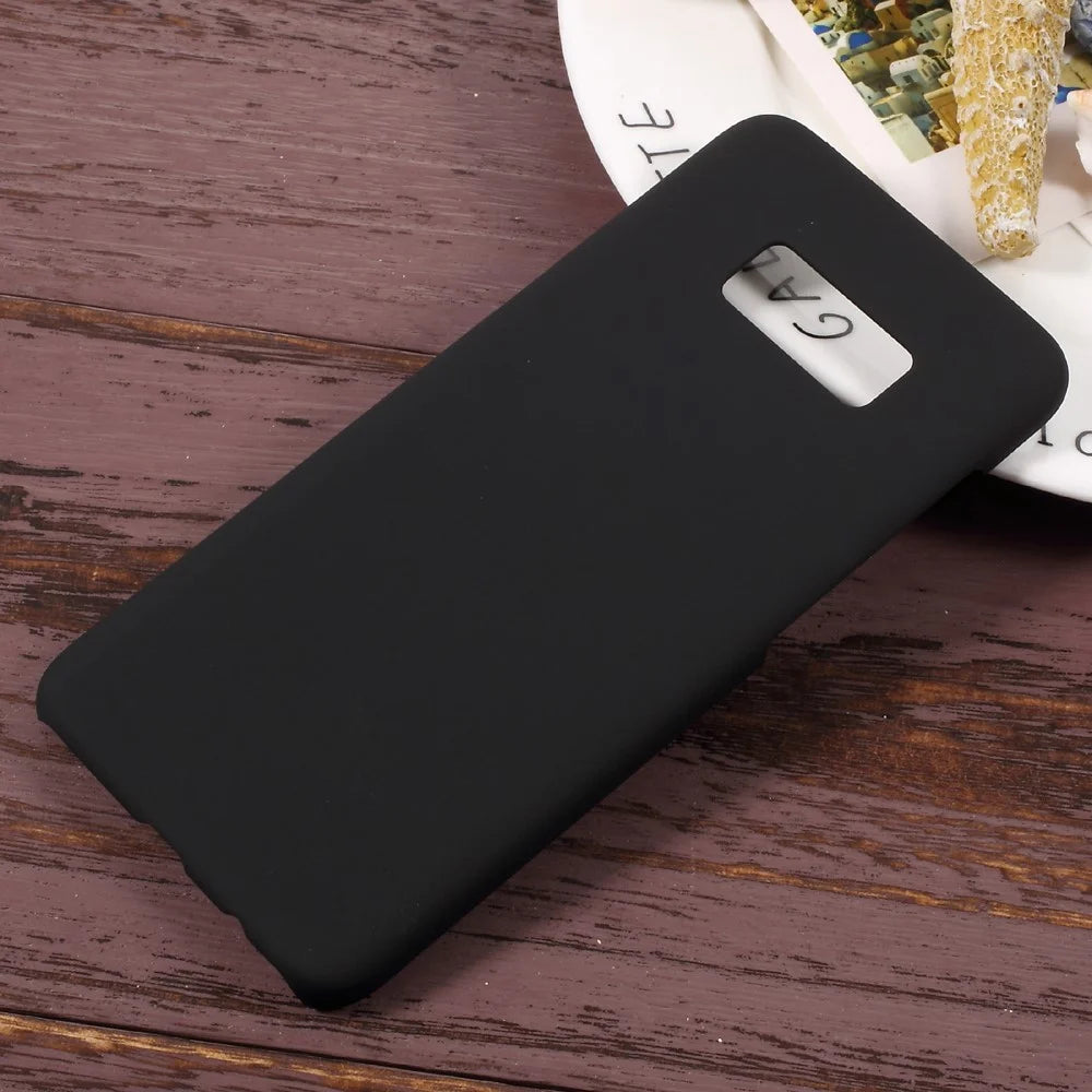 Rubberized PC Back Phone Case for Samsung Galaxy S8 - Black - 1