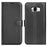 For Samsung Galaxy S8 Litchi Skin Leather Stand Case with Folio Flip Wallet Stand Design - Black - 1