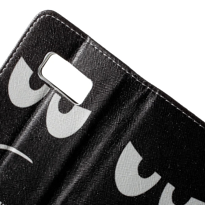 For Samsung Galaxy S8 Patterned Wallet Leather Protective Case - Do Not Touch My Phone - 5