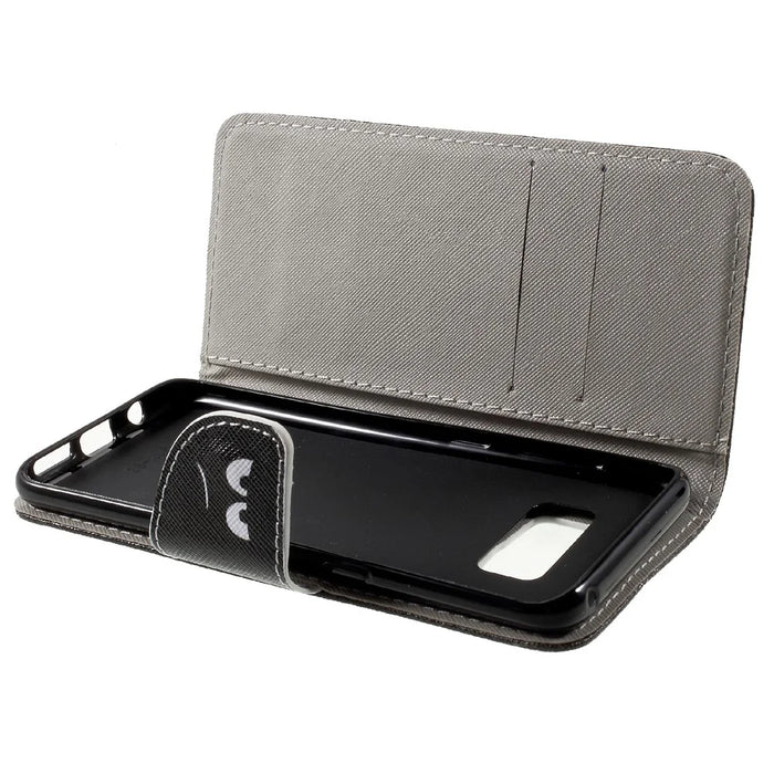 For Samsung Galaxy S8 Patterned Wallet Leather Protective Case - Do Not Touch My Phone - 6