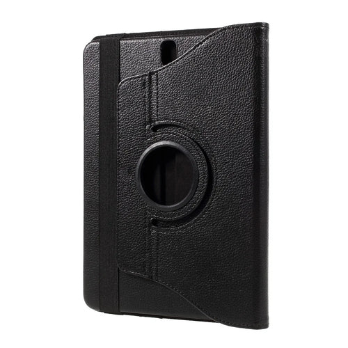 Litchi Texture 360 Degree Rotary Stand Leather Case for Samsung Galaxy Tab S3 9.7" T820 - Black - 1