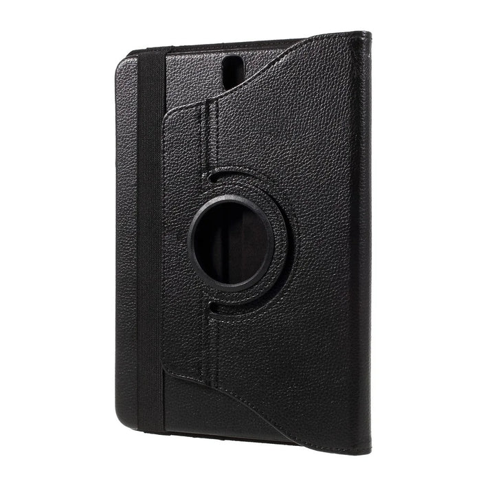 Litchi Texture 360 Degree Rotary Stand Leather Case for Samsung Galaxy Tab S3 9.7" T820 - Black - 1