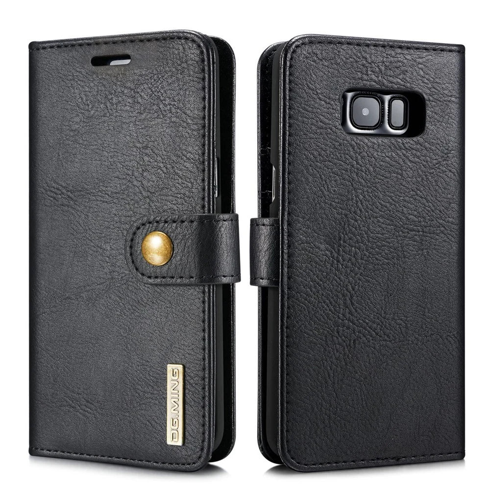 DG.MING For Samsung Galaxy S8 Plus G955 Detachable 2 in 1 Anti-scratch Split Leather Wallet Phone Cover - Black - 3