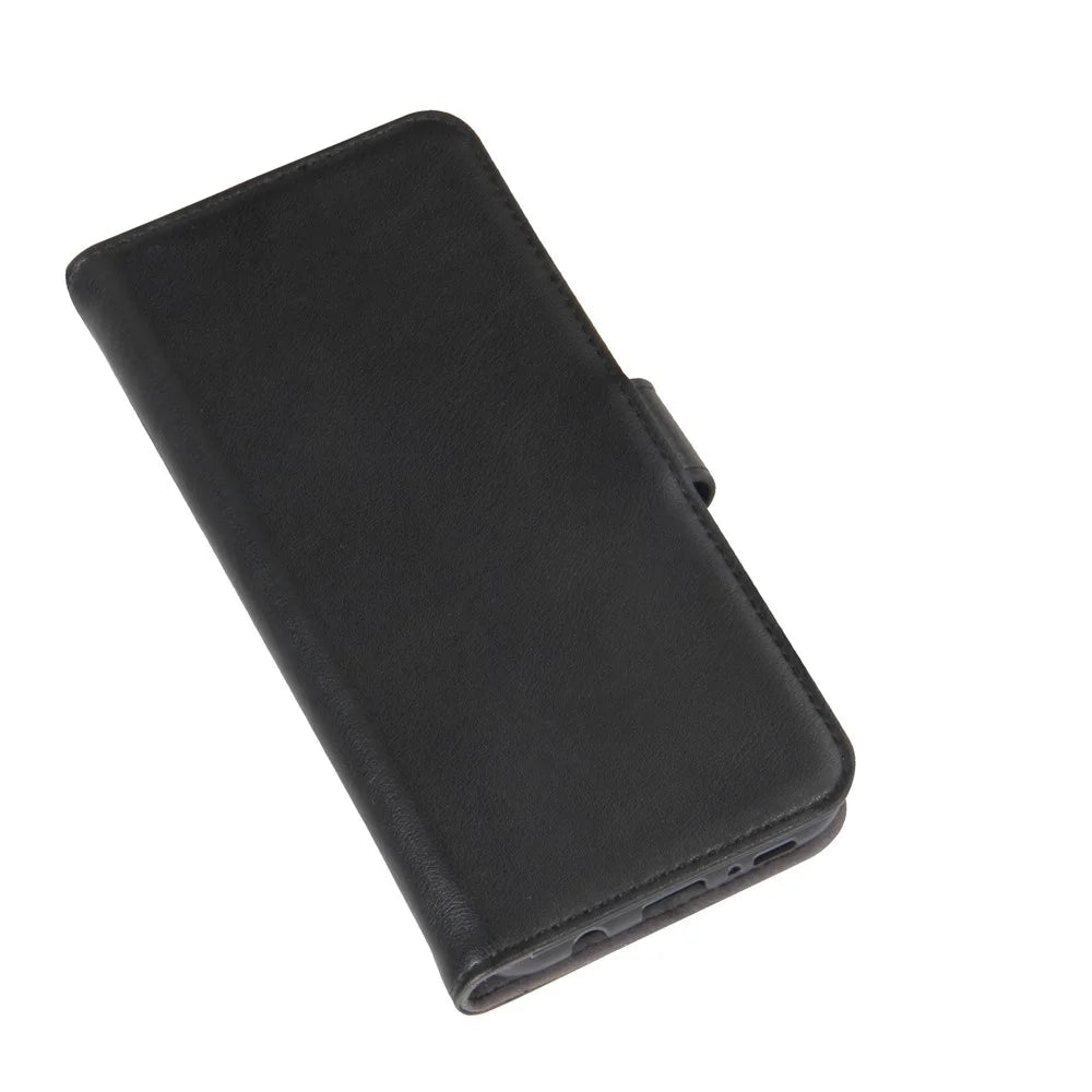 Genuine Split Leather Card Holder Stand Flip Case for Samsung Galaxy S8 Plus G955 - Black - 1