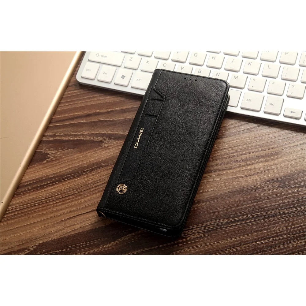 CMAI2 PU Leather Card Slots Mobile Casing for Samsung Galaxy S8 Plus G955 - Black - 5