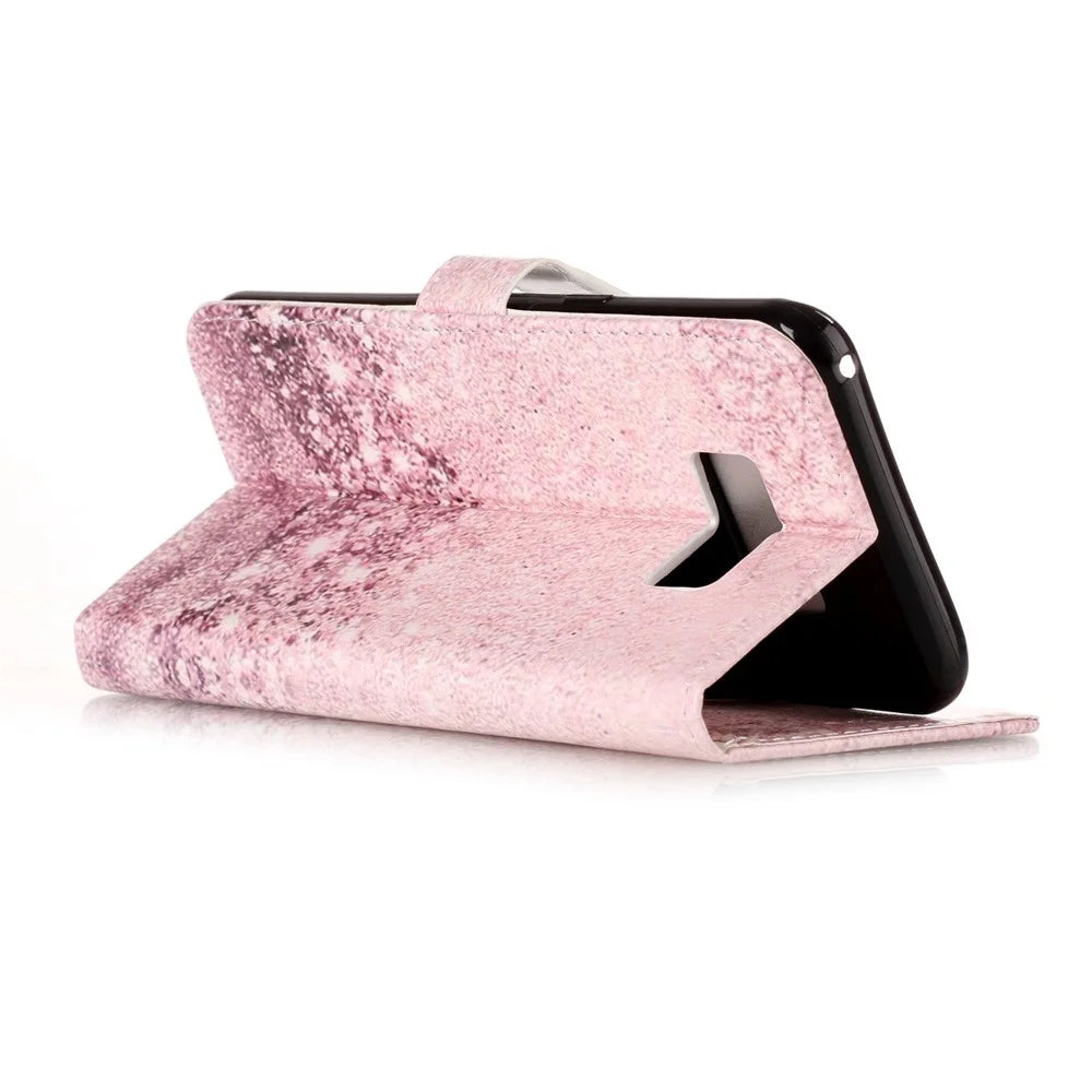 Patterned Leather Wallet Case for Samsung Galaxy S8 G950 - Glittery Sequins - 6