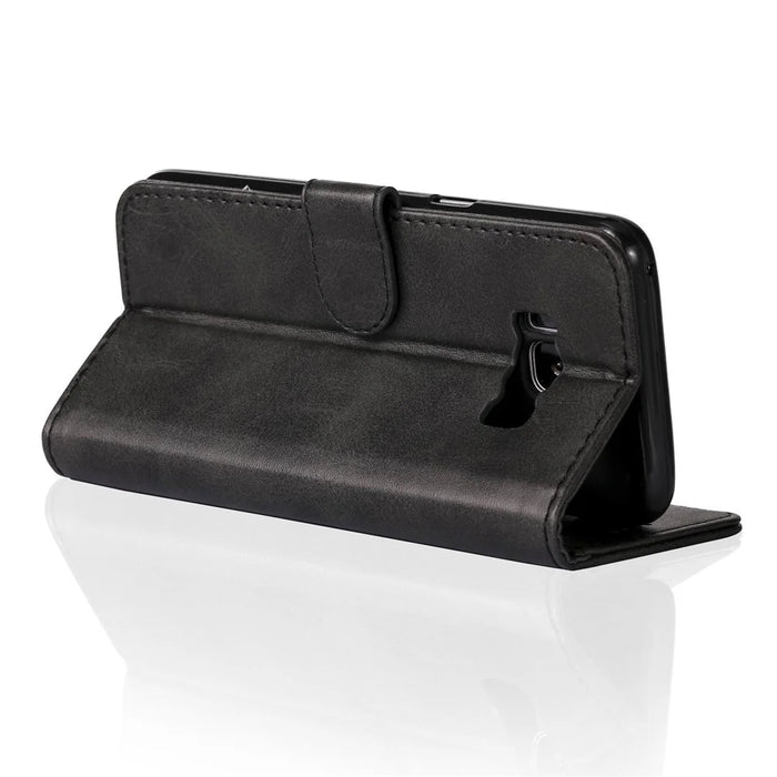 LC.IMEEKE Leather Wallet Mobile Shell for Samsung Galaxy S8 G950 - Black - 4