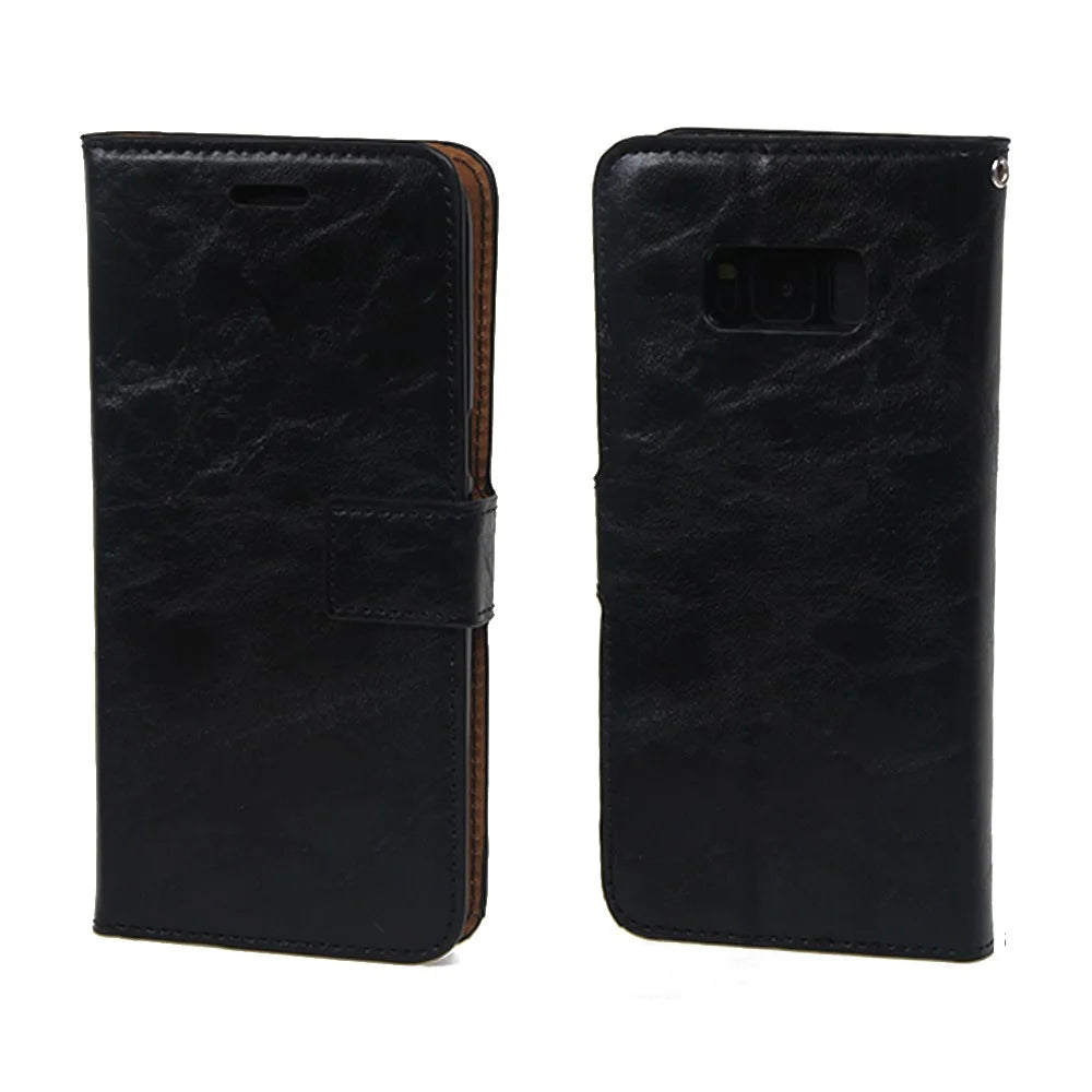 For Samsung Galaxy S8 G950 Detachable 2-in-1 Crazy Horse Leather Wallet Cover with  Inner TPU Case - Black - 5