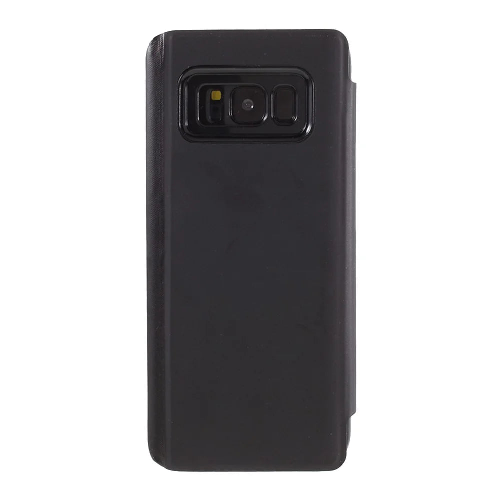 For Samsung Galaxy S8 Flip Leather Cover with Stand Full Body Protective Phone Case - Black - 2
