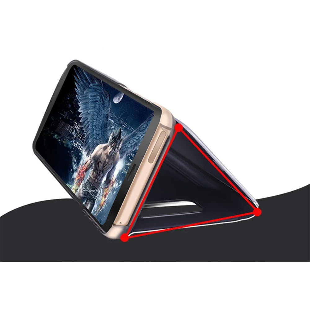 For Samsung Galaxy S8 Plus Flip Leather Cover with Stand Full Body Protective Phone Case - Black - 3