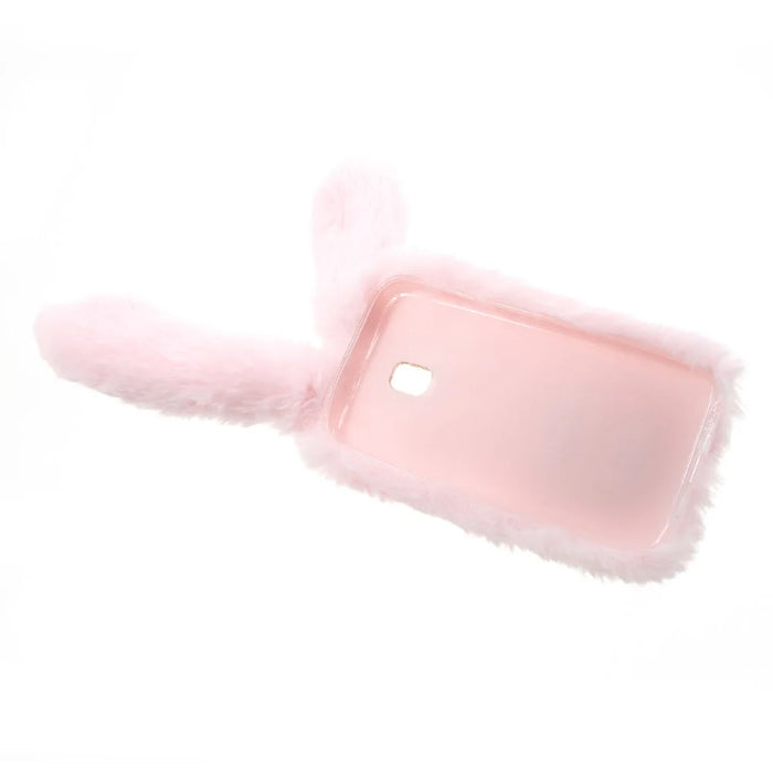 Bunny Design Rhinestone Warm Fur TPU Mobile Casing for Samsung Galaxy J3 (2017) (EU Version) - Pink - 5