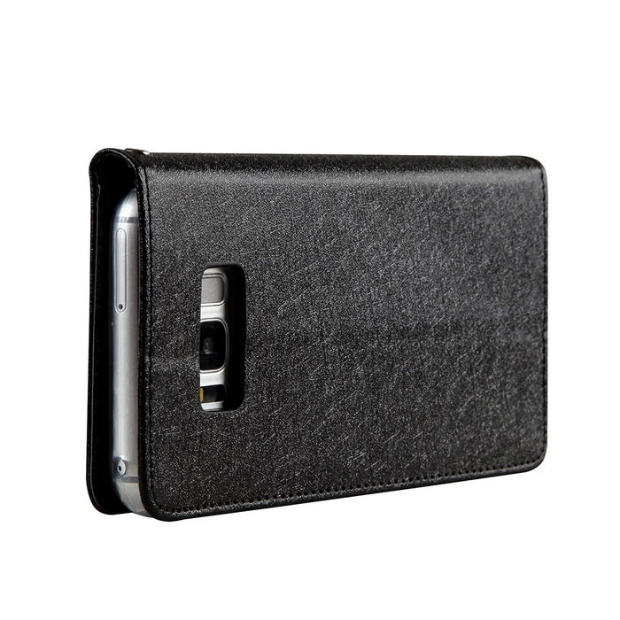 CMAI2 Series Silk Texture Wallet Stand Leather Case for Samsung Galaxy S8 G950 - Black - 6