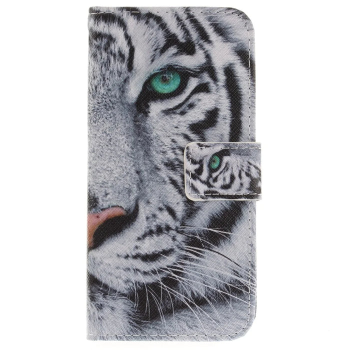 Pattern Printing Wallet Stand Leather Phone Case with Magnet for Samsung Galaxy J5 (2017) EU Version -Tiger - 2