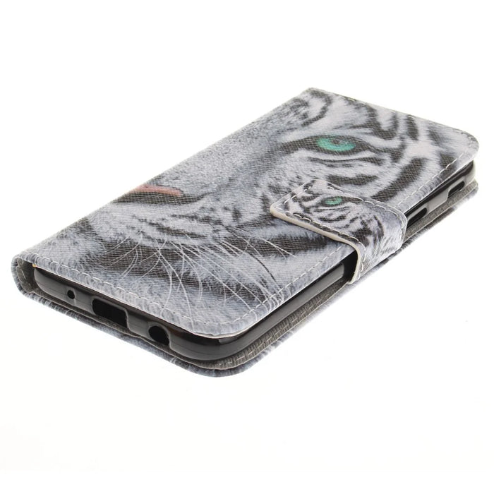Pattern Printing Wallet Stand Leather Phone Case with Magnet for Samsung Galaxy J5 (2017) EU Version -Tiger - 4