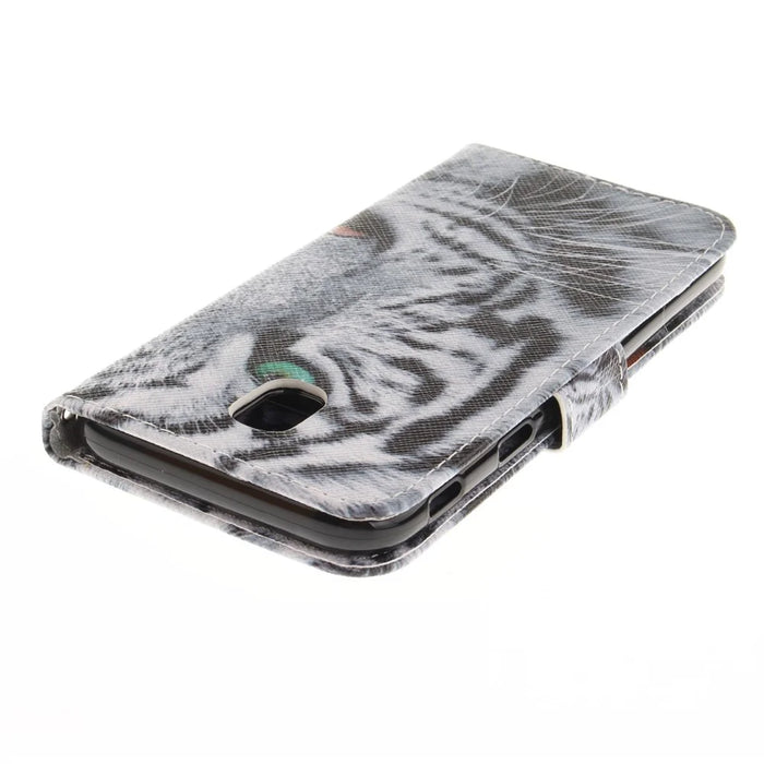 Pattern Printing Wallet Stand Leather Phone Case with Magnet for Samsung Galaxy J5 (2017) EU Version -Tiger - 5