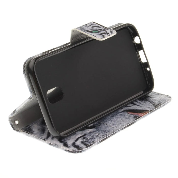 Pattern Printing Wallet Stand Leather Phone Case with Magnet for Samsung Galaxy J5 (2017) EU Version -Tiger - 6