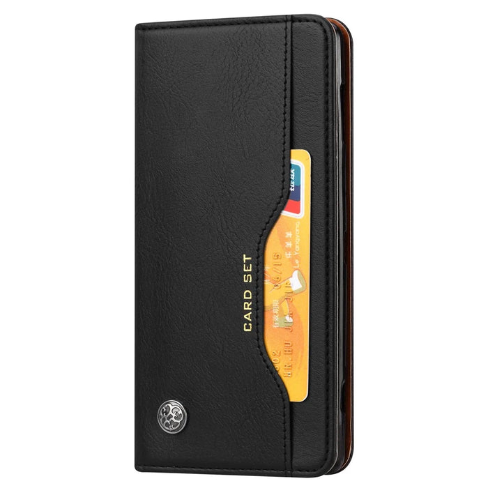 Auto-absorbed Leather Stand Phone Case for Sony Xperia XZ2 - Black - 3
