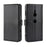 For Sony Xperia XZ3 Phone Cases Genuine Split Leather Wallet Mobile Cover Stand - Black - 2