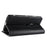 For Sony Xperia XZ3 Phone Cases Genuine Split Leather Wallet Mobile Cover Stand - Black - 7