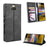 Vintage Style Leather Wallet Case for Sony Xperia 10 - Black - 1