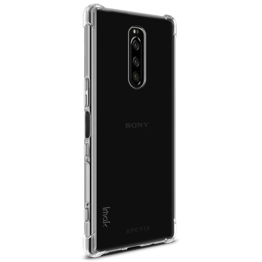 IMAK Skin Feel Anti-drop TPU Phone Case + Explosion-proof Screen Film for Sony Xperia 1 - Transparent - 4