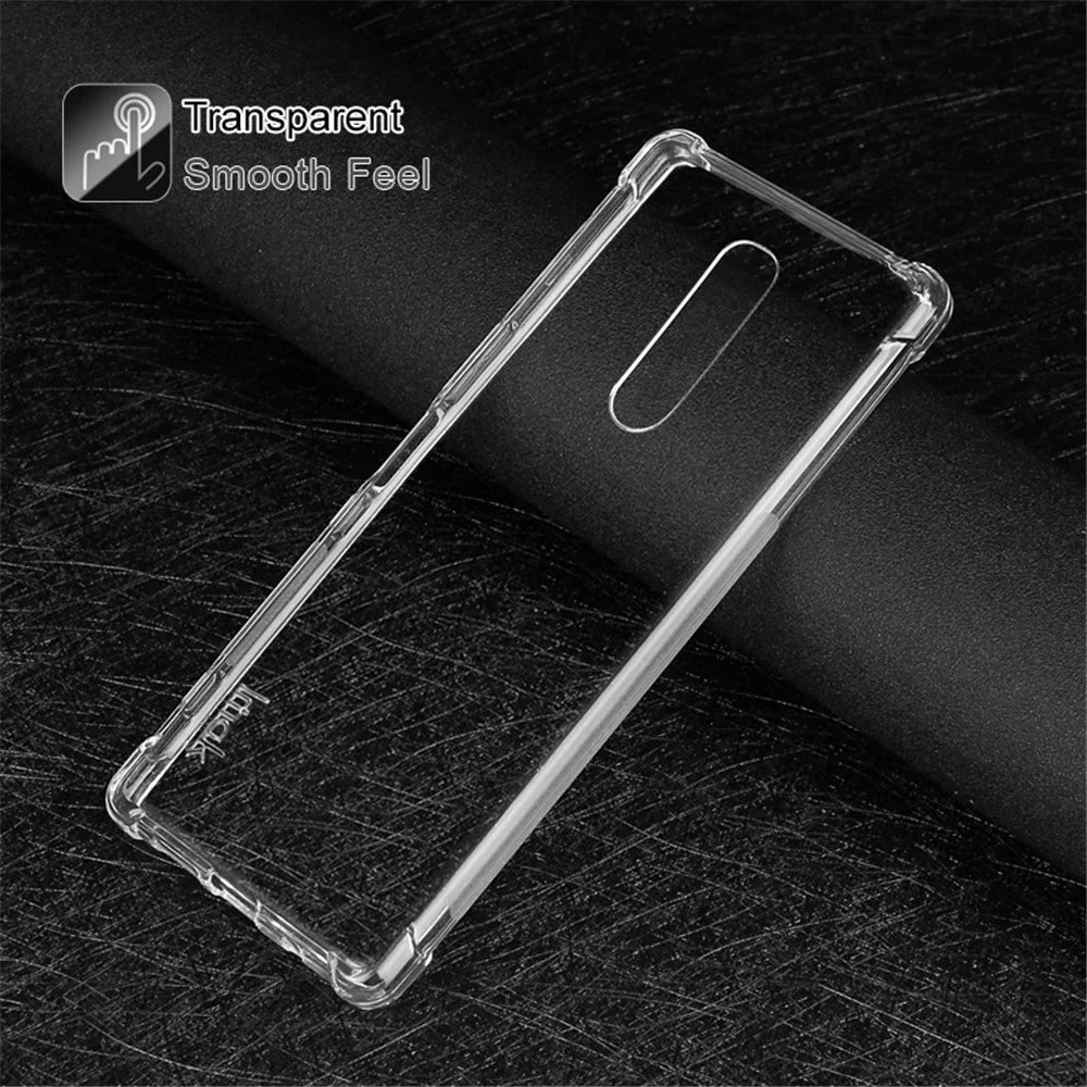 IMAK Skin Feel Anti-drop TPU Phone Case + Explosion-proof Screen Film for Sony Xperia 1 - Transparent - 6