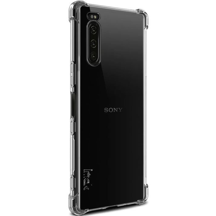 IMAK Silky Anti-drop TPU Soft Case + Explosion-proof Screen Film for Sony Xperia 5 - Transparent - 4