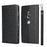 Silk Texture Leather Wallet Stand Phone Case Cover for Sony Xperia XZ2 - Black - 1