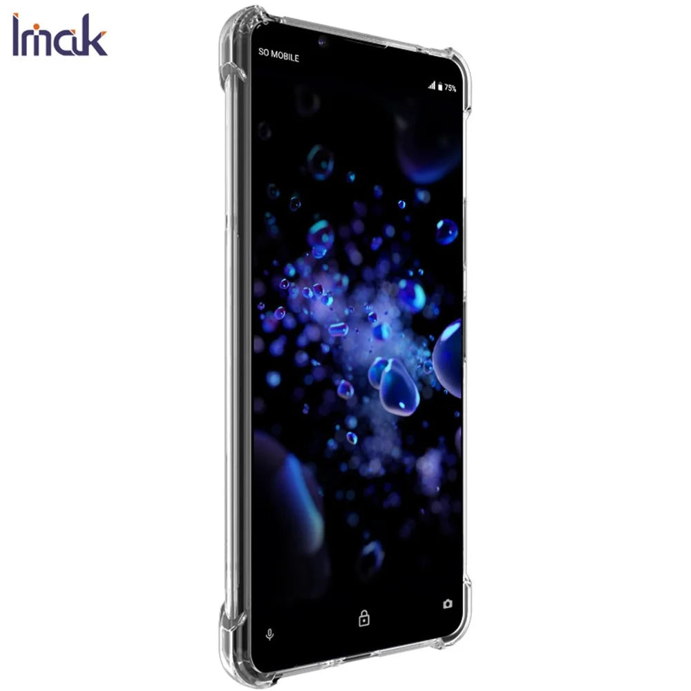 IMAK Silky Anti-drop TPU Soft Shell Case + Screen Protector Film for Sony Xperia 10 II - Transparent - 2