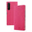 VILI DMX Cross Texture Card Holder Leather Stand Shell for Sony Xperia 1 II - Rose - 6