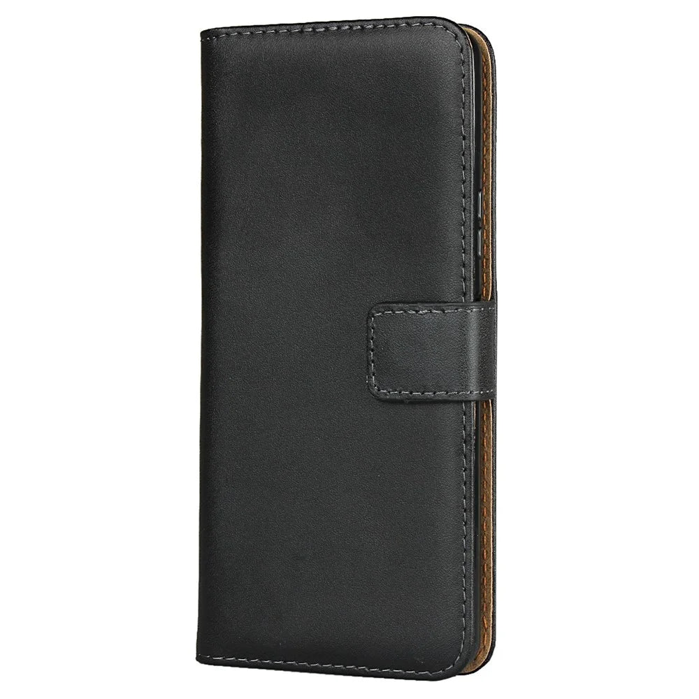 Genuine Leather Phone Shell Cover with Folio Flip Wallet Foldable Stand for Sony Xperia 10 II - 2