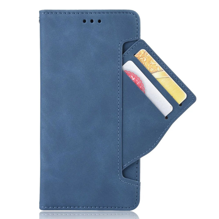 Wallet Stand Flip Leather Phone Case with Multiple Card Slots for Sony Xperia L4 - Blue - 2