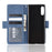 Wallet Stand Flip Leather Phone Case with Multiple Card Slots for Sony Xperia L4 - Blue - 3