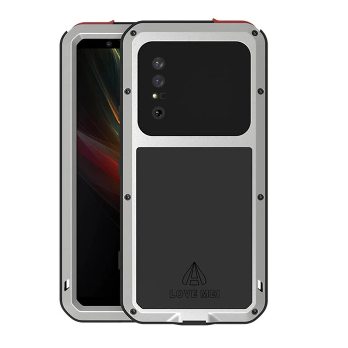 LOVE MEI Shockproof Dropproof Dustproof Case for Sony Xperia 1 II - Silver - 1