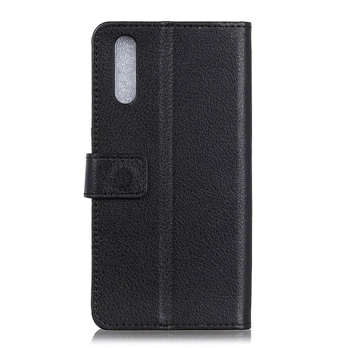 Litchi Texture Leather Mobile Phone Shell for Sony Xperia 5 II - Black - 3
