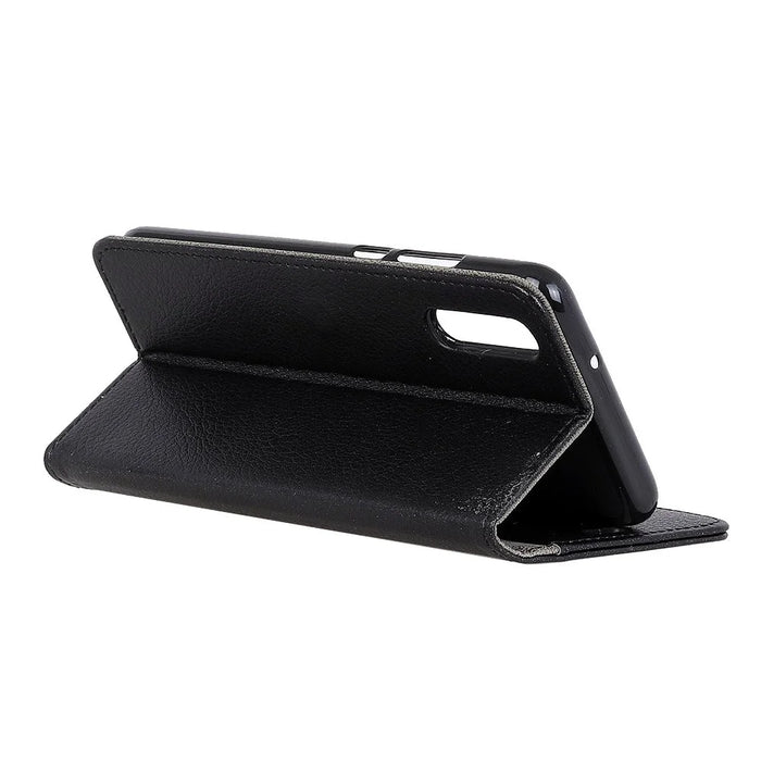 Litchi Texture Leather Mobile Phone Shell for Sony Xperia 5 II - Black - 4