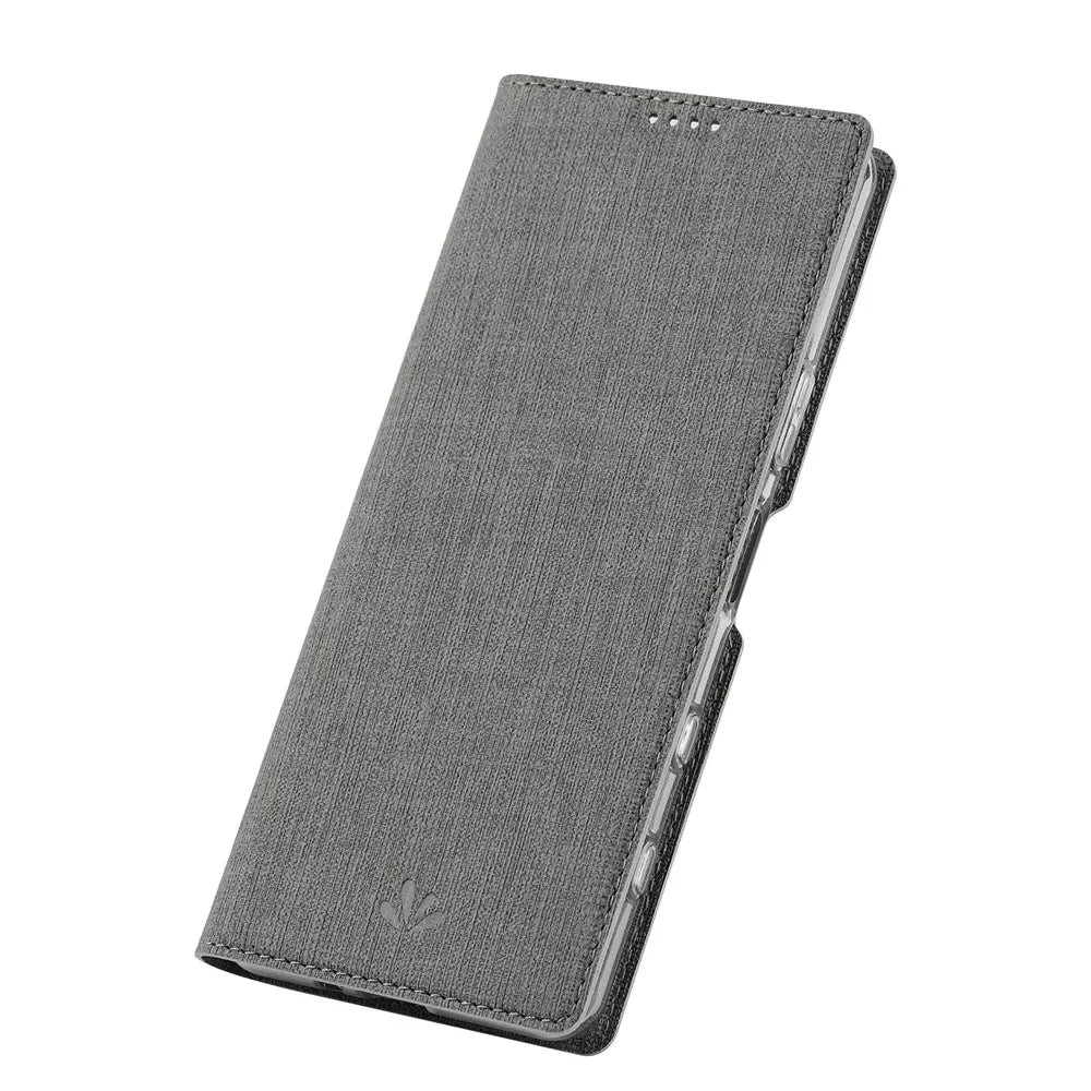 VILI DMX Cross Texture Card Slot Stand Leather Case for Sony Xperia 5 II - Grey - 3