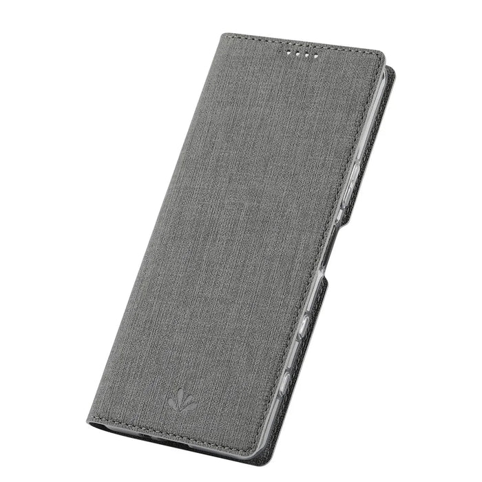 VILI DMX Cross Texture Card Slot Stand Leather Case for Sony Xperia 5 II - Grey - 3