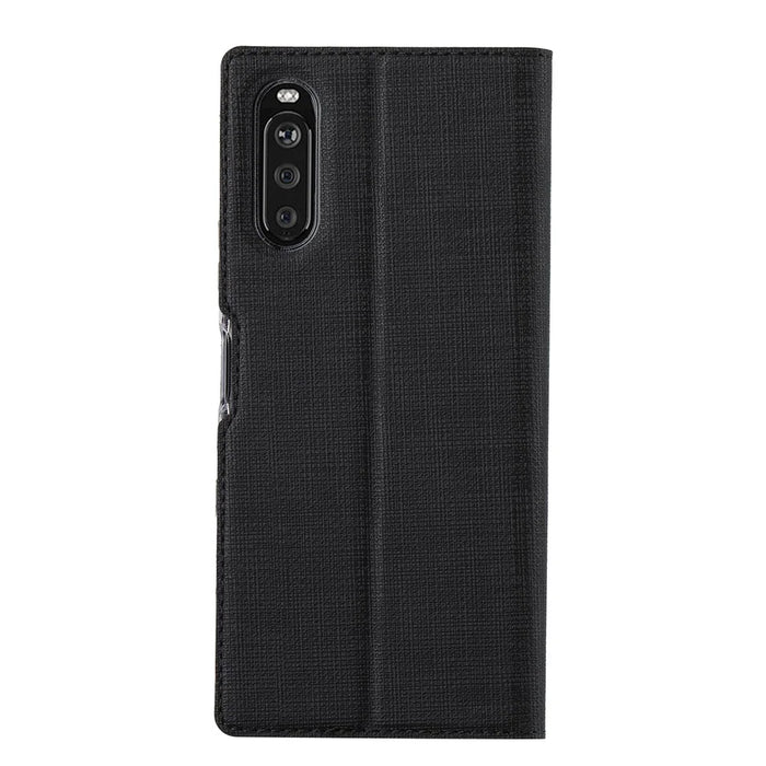 VILI DMX Series Full Coverage Protection Leather Stand Case with Card Holder for Sony Xperia 10 III 5G - Black - 3