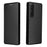 Carbon Fiber Texture Auto-absorbed Cell Phone Stand Cover for Sony Xperia 1 III 5G Leather Case - Black - 1