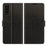 Folio Flip Crazy Horse Texture Leather Casing with Wallet Stand for Sony Xperia 10 III 5G - Black - 1
